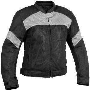  River Road Womens Sedona Mesh Motorcycle Jacket Black/Gray 