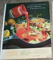1962 ad Hunts tomato Skillet Barbecue Pork Chop recipe  
