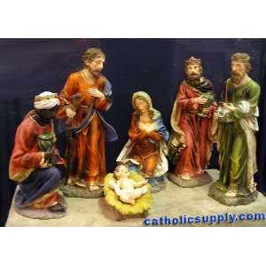 piece Nativity Figure Set (includes Mary, Jesus, Crib, Joseph, and 
