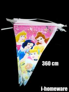 Princess Birthday Party 3.6M Bunting Banner Flag p022  