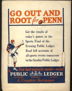 1924 Penn State Lions vs Penn Quakers Football Program  
