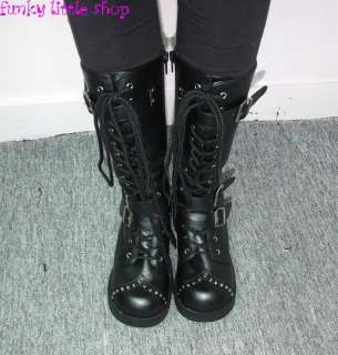 black gothic lolita queen vamp shoes boots US 5.5   11  
