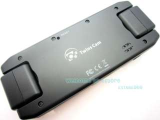 Dual Camera Lens Car Video Recorder DVR GPS Logger G sensor Seamless 