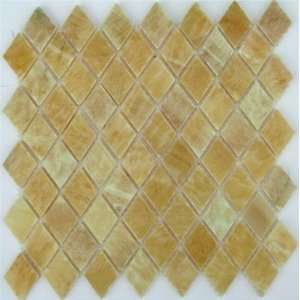  Honey Onyx Polished Diamond Mosaic Tiles