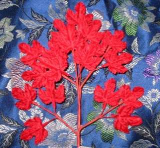 Millinery Red Velvet Tiny Japanese Maple Leaves  