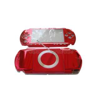 Red Full Housing Faceplate Shell Front + Back Cover for Sony PSP 1000 