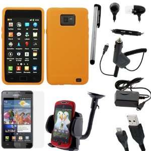  GTMax 8pcs   Orange Soft Skin Rubber Silicone Case + LCD 