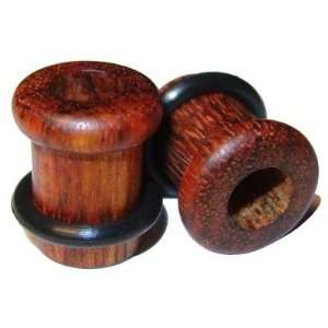   Chechen Single Top Hat Organic Wood Tunnels Exotic Plugs Jewelry