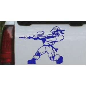 Paintball Man Sports Car Window Wall Laptop Decal Sticker    Blue 20in 