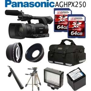  Panasonic AG HPX250 P2 HD Hand Held Camcorder + Rode NTG2 
