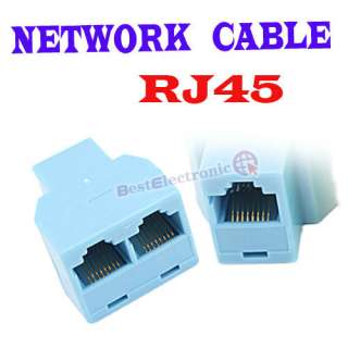 RJ45 CAT 5 LAN Ethernet Splitter Connector Adapter PC Coupler for LAN 