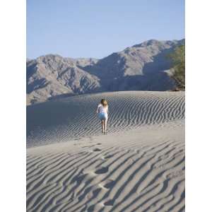  Woman Jogging, Sand Dunes Point, Death Valley National 
