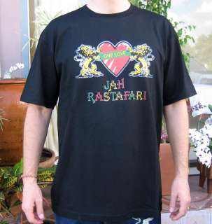 Jah Rastafari ONE LOVE Judah Lions Reggae T shirt S XL  
