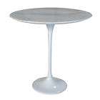 JACOB Contempora​ry Round Side Table White MARBLE TOP