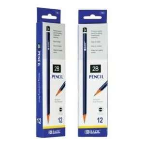 New   BAZIC #2B Premium Wood Pencil (12/Pack) Case Pack 24 