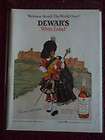 1969 Print Ad Dewars Scotch Whiskey Highlander Guard Edinburgh Castle 