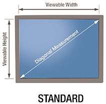 Screen size is measured diagonally.