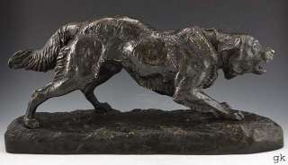 Lovely Antique French Mene Bronze Dog Sculpture/Statue  