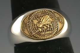 NAVY SEABEES LOGO MILITARY STAINLESS STEEL BEAUTIFUL NEW RING ALL 