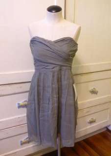 JCrew Silk Chiffon Arabelle Dress $225 graphite 6P  