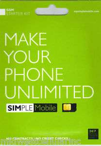 Simple Mobile gsm sim card starter kit  