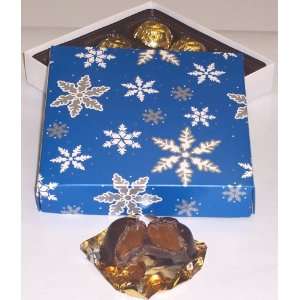 Scotts Cakes 1/2 Pound Dark Chocolate Covered Caramels in a Snowflake 