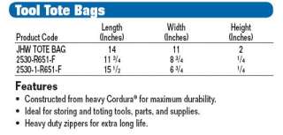 New Williams Tools 14 x 11 x 2 Tool Bag JHW TOTE BAG  