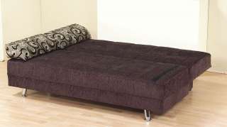 Modern Fabric Storage Sleeper Sofa Bed Futon Couch Dorm  
