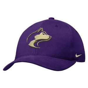 Nike Washington Huskies Purple Swoosh Flex Fit Hat  Sports 