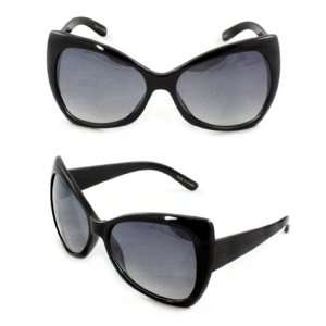 Butterfly Sunglasses 80974BKPB Black Frame Fashion Design with Purple 