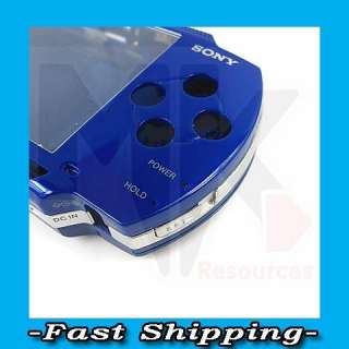 Full Housing Faceplate Shell Case For Sony PSP FAT 1000 BLUE