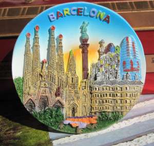 SOUVENIR BARCELONA Sagrada Familia 3D FRIDGE MAGNET  