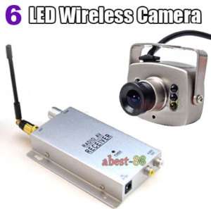 Wireless 6 LED IR Night SPY Color CCTV Security Camera  