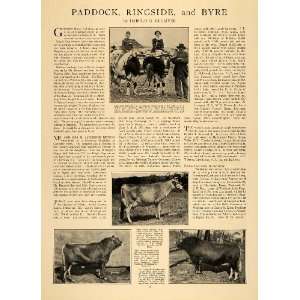  1925 Article Harold G. Gulliver Jerseys Guernsy Benson 