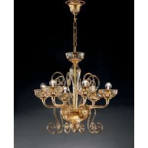  Murano 971/6 Chandelier   Red, 220   240V (for use in 