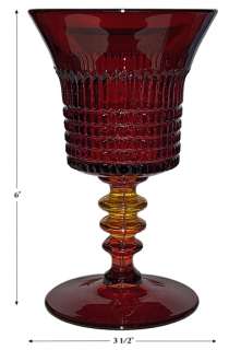 Fenton Ruby (RED) Lincoln Inn Water Goblet  