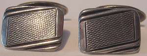   SCANDINAVIAN VINTAGE ENGRAVED STERLING SILVER CUFFLINKS  