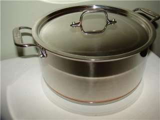 NEW ALL CLAD COPPER CORE 8 Qt STOCK POT WITH LID USA  