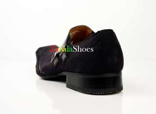   Dress Shoes Italian Style Double Buckle Strap Black Size 11  