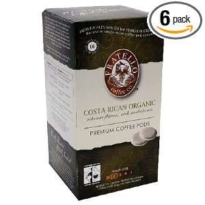 Fratello Coffee Company Costa Rican Organic Fair Trade, 18 Count Pods 