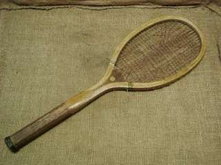 Vintage Tennis Racket  Antique Sports Old Game Wooden  