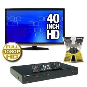   LC40E77U 40 Aquos LCD HDTV with Samsung BD P1500 Blu Ray Electronics