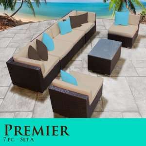   Piece Outdoor Wicker Patio Sofa Sectional Furniture All Weather Set