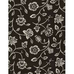  Black Floral Toile Single Scallop Valance