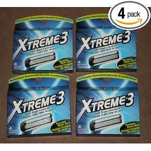  16 Schick Xtreme3 Blades 4 * 4 Cartridges Refills Use with 