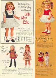 1964 Little Miss Echo, Chatty Cathy, Scooba Doo Doll Ad  