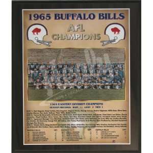 1965 Buffalo Bills NFL Football World Championship 11x13 Plaque 