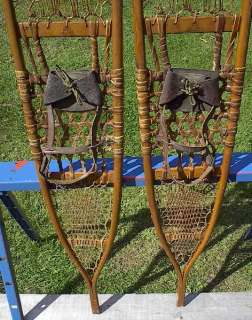 VINTAGE C.A. LUND 1942 Indian Snowshoes 58x10 GREAT  