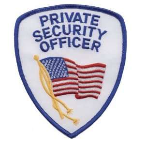  Private Security Officer Emblem (White and Blue)