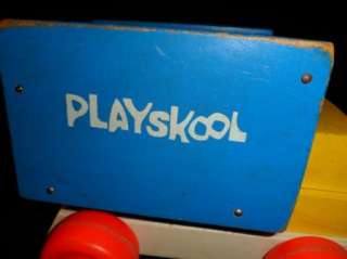   Antique Wooden PLAYSKOOL DUMP TRUCK Pull along toy Collectible  
